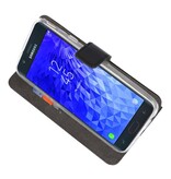 Wallet Cases Hoesje voor Galaxy J7 2018 Zwart