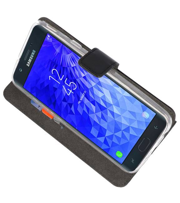 Wallet Cases Tasche für Galaxy J7 2018 Schwarz