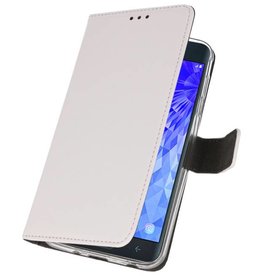 Wallet Cases Tasche für Galaxy J7 2018 Weiß