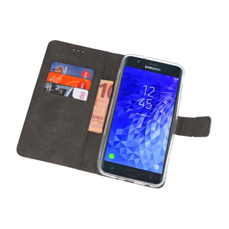 Funda con estuche Wallet para Galaxy J7 2018 Blanco