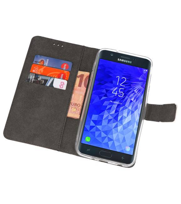 Funda con estuche Wallet para Galaxy J7 2018 Blanco