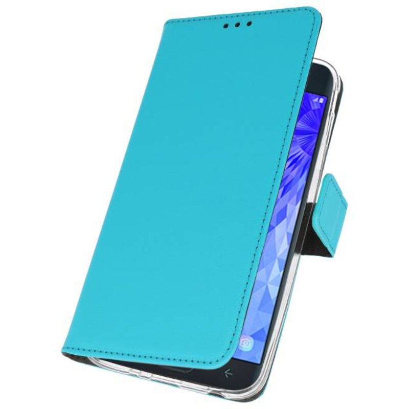 Wallet Cases Hülle für Galaxy J7 2018 Blau