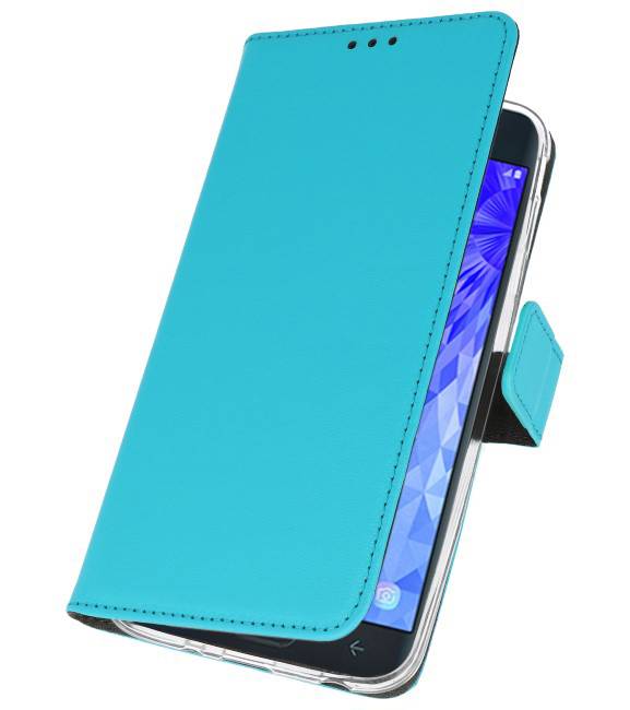 Estuche con monedero para Galaxy J7 2018 Azul