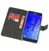 Estuche con monedero para Galaxy J7 2018 Azul