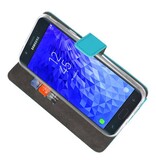 Wallet Cases Hoesje voor Galaxy J7 2018 Blauw