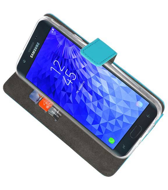 Estuche con monedero para Galaxy J7 2018 Azul