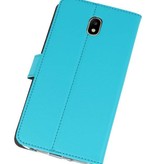 Estuche con monedero para Galaxy J7 2018 Azul