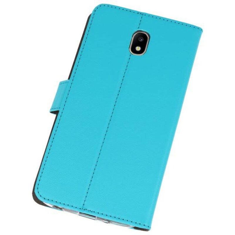 Wallet Cases Hülle für Galaxy J7 2018 Blau