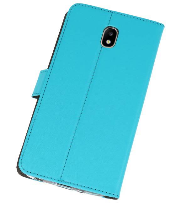 Estuche con monedero para Galaxy J7 2018 Azul