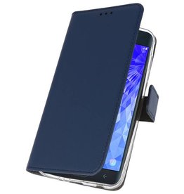 Etuis portefeuille pour Galaxy J7 2018 Navy