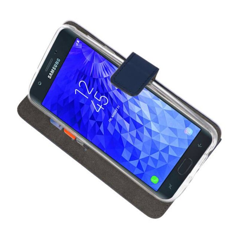 Wallet Cases Tasche für Galaxy J7 2018 Navy