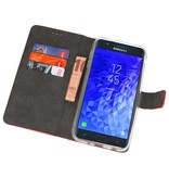 Wallet Cases Hoesje voor Galaxy J7 2018 Rood