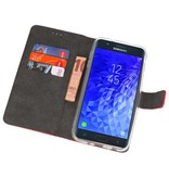 Wallet Cases Hülle für Galaxy J7 2018 Rot