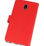 Étui portefeuille pour Galaxy J7 2018 Rouge