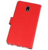 Wallet Cases Hoesje voor Galaxy J7 2018 Rood