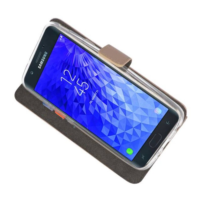 Custodia a Portafoglio per Galaxy J7 2018 Gold