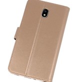 Wallet Cases Tasche für Galaxy J7 2018 Gold