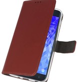 Estuche con monedero para Galaxy J7 2018 Marrón