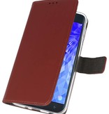 Wallet Cases Hoesje voor Galaxy J7 2018 Bruin