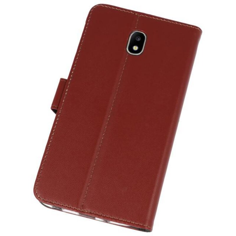 Wallet Cases Tasche für Galaxy J7 2018 Braun