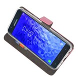 Wallet Cases Hoesje voor Galaxy J7 2018 Roze