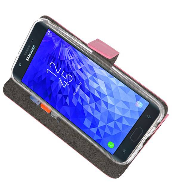 Wallet Cases Hoesje voor Galaxy J7 2018 Roze