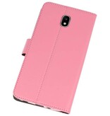 Wallet Cases Hoesje voor Galaxy J7 2018 Roze