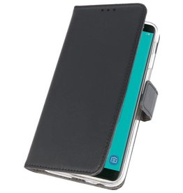 Wallet Cases Tasche für Galaxy J6 2018 Schwarz