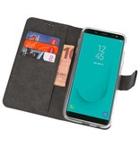 Wallet Cases Tasche für Galaxy J6 2018 Schwarz