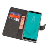 Wallet Cases Tasche für Galaxy J6 2018 Schwarz