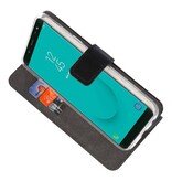 Wallet Cases Tasche für Galaxy J6 2018 Schwarz