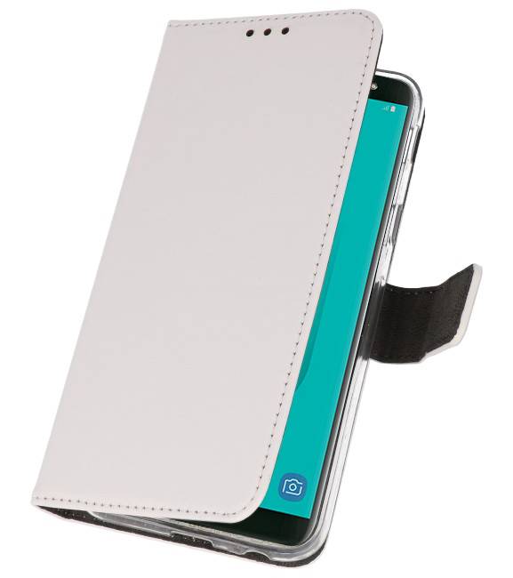 Wallet Cases Tasche für Galaxy J6 2018 Weiß