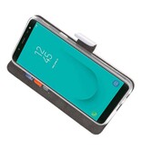 Wallet Cases Tasche für Galaxy J6 2018 Weiß
