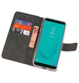 Estuche de billeteras para Galaxy J6 2018 Marrón