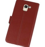 Wallet Cases Tasche für Galaxy J6 2018 Braun