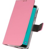 Estuche para estuches Wallet para Galaxy J6 2018 Pink