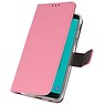 Wallet Cases Hoesje voor Galaxy J6 2018 Roze