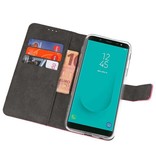 Wallet Cases Hoesje voor Galaxy J6 2018 Roze