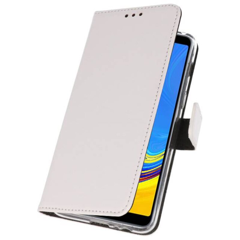 Wallet Cases Hoesje voor Galaxy A7 (2018) Wit