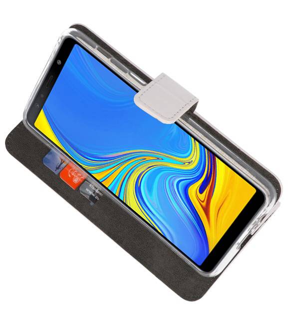 Wallet Cases Hülle für Galaxy A7 (2018) Weiß