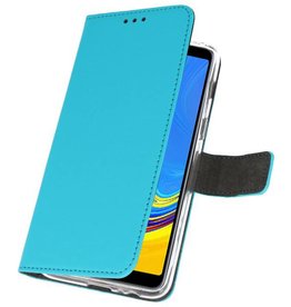 Wallet Cases Hoesje voor Galaxy A7 (2018) Blauw