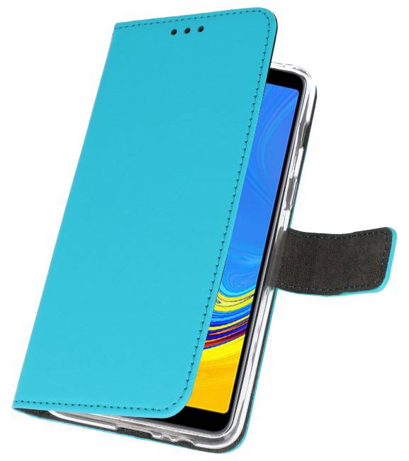 Wallet Cases Hoesje voor Galaxy A7 (2018) Blauw