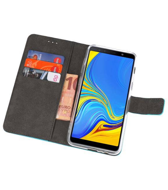 Wallet Cases Hoesje voor Galaxy A7 (2018) Blauw