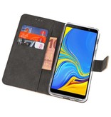 Wallet Cases Hoesje voor Galaxy A7 (2018) Goud