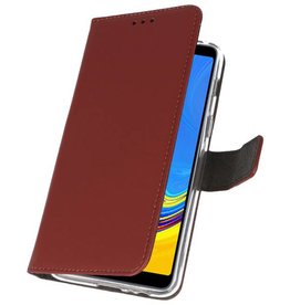 Wallet Cases Hoesje voor Galaxy A7 (2018) Bruin