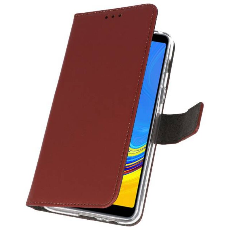 Wallet Cases Hoesje voor Galaxy A7 (2018) Bruin