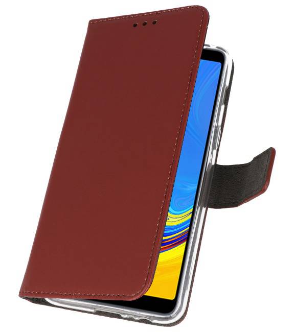 Wallet Cases Hülle für Galaxy A7 (2018) Braun