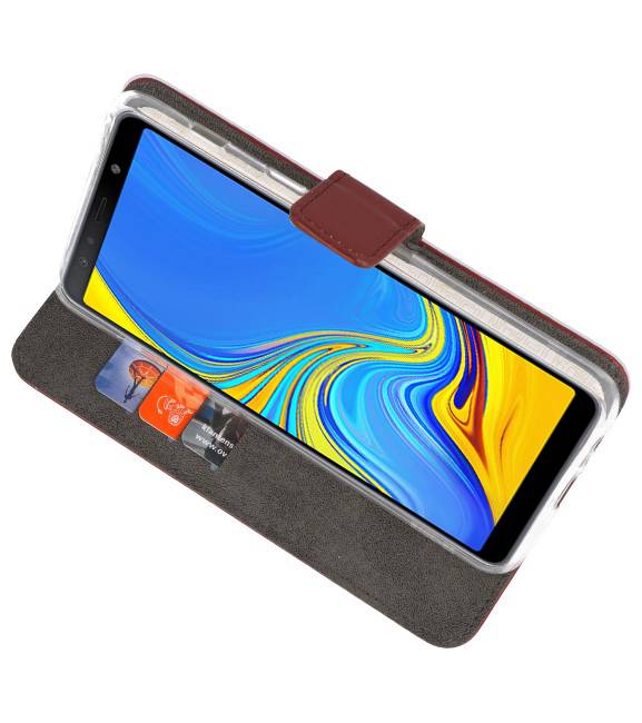 Wallet Cases Hülle für Galaxy A7 (2018) Braun