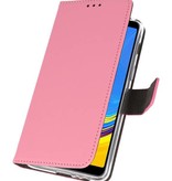 Wallet Cases Hoesje voor Galaxy A7 (2018) Roze