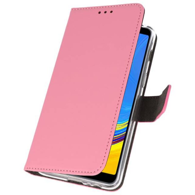 Wallet Cases Hoesje voor Galaxy A7 (2018) Roze